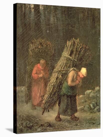 Peasant Women with Brushwood, circa 1858-Jean-François Millet-Stretched Canvas