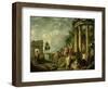 Peasants Amongst Roman Ruins, 1743-Giovanni Paolo Pannini-Framed Giclee Print