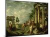 Peasants Amongst Roman Ruins, 1743-Giovanni Paolo Pannini-Mounted Giclee Print