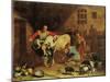 Peasants and Animals (The Lombard Farmhouse Farmstead)-Fortunato Depero-Mounted Giclee Print