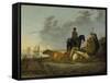 Peasants and Cattle by the River Merwede, C.1655-60-Aelbert Cuyp-Framed Stretched Canvas