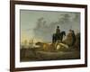 Peasants and Cattle by the River Merwede, C.1655-60-Aelbert Cuyp-Framed Giclee Print