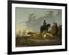 Peasants and Cattle by the River Merwede, C.1655-60-Aelbert Cuyp-Framed Giclee Print