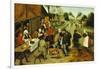Peasants at a Roadside Inn-Pieter Bruegel the Elder-Framed Giclee Print
