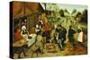 Peasants at a Roadside Inn-Pieter Bruegel the Elder-Stretched Canvas