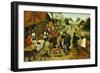 Peasants at a Roadside Inn-Pieter Bruegel the Elder-Framed Giclee Print