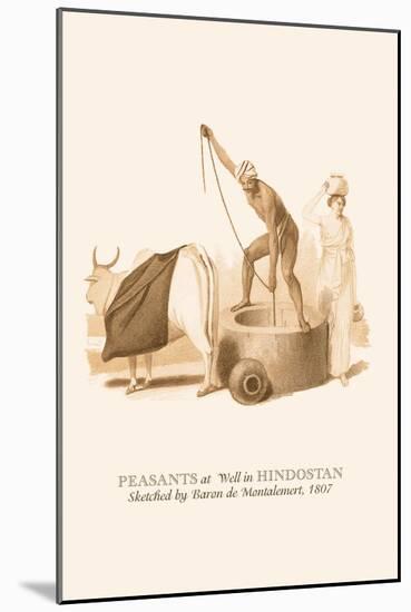 Peasants at a Well in Hindostan-Baron De Montalemert-Mounted Art Print