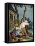 Peasants at Rest-Giandomenico Tiepolo-Framed Stretched Canvas