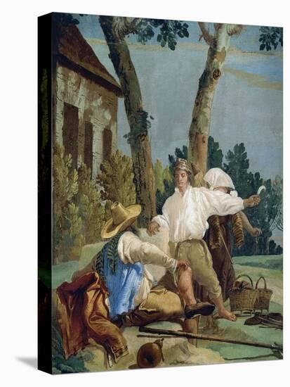Peasants at Rest-Giandomenico Tiepolo-Stretched Canvas