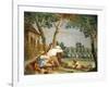 Peasants at Rest-Giandomenico Tiepolo-Framed Giclee Print