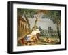 Peasants at Rest-Giandomenico Tiepolo-Framed Giclee Print