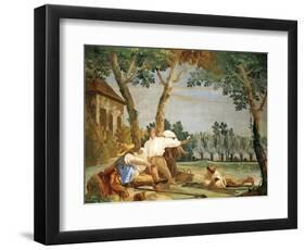 Peasants at Rest-Giandomenico Tiepolo-Framed Giclee Print