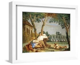 Peasants at Rest-Giandomenico Tiepolo-Framed Giclee Print