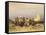 Peasants at Sunset on Lake Balaton by Geza Meszoly, Hungary 19th Century-null-Framed Stretched Canvas