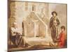 Peasants Before Their House, circa 1641-Louis Le Nain-Mounted Giclee Print