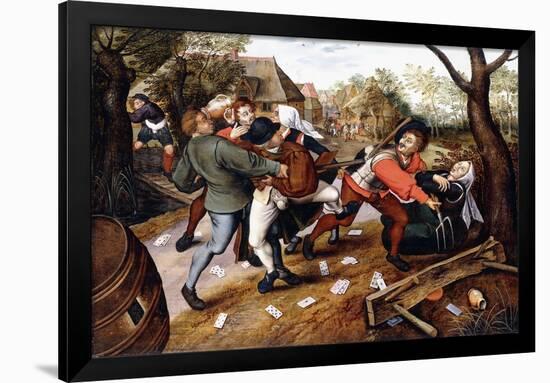 Peasants Brawling, 1619-Pieter Bruegel the Elder-Framed Giclee Print