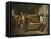 Peasants Bringing Home a Calf Born in the Fields, 1864-Jean-Francois Millet-Framed Stretched Canvas