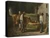 Peasants Bringing Home a Calf Born in the Fields, 1864-Jean-Francois Millet-Stretched Canvas