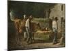 Peasants Bringing Home a Calf Born in the Fields, 1864-Jean-Francois Millet-Mounted Premium Giclee Print