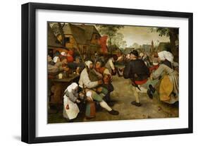 Peasants' Dance, 1568-Pieter Bruegel the Elder-Framed Giclee Print