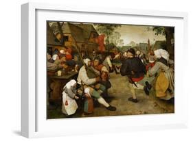 Peasants' Dance, 1568-Pieter Bruegel the Elder-Framed Giclee Print