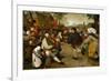 Peasants' Dance, 1568-Pieter Bruegel the Elder-Framed Giclee Print