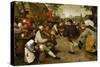 Peasants' Dance, 1568-Pieter Bruegel the Elder-Stretched Canvas