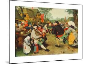 Peasants Dance-Pieter Bruegel the Elder-Mounted Collectable Print