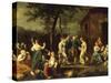 Peasants Dancing and Making Music in a Landscape-Stefano Ghirardini-Stretched Canvas