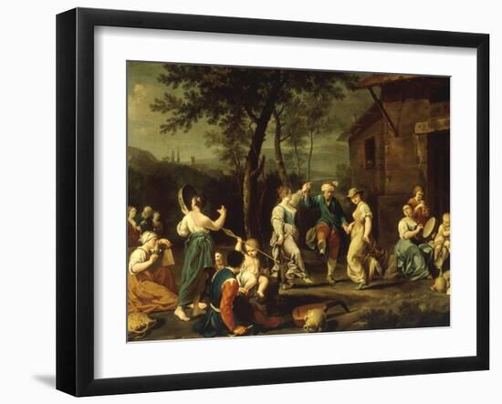 Peasants Dancing and Making Music in a Landscape-Stefano Ghirardini-Framed Giclee Print