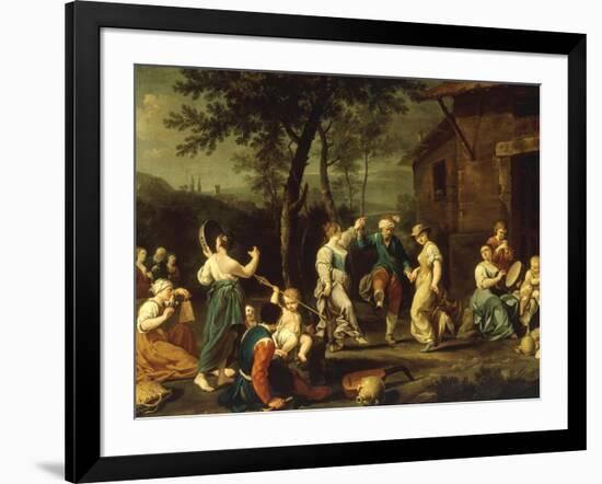 Peasants Dancing and Making Music in a Landscape-Stefano Ghirardini-Framed Giclee Print