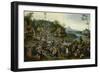 Peasants dancing around a Maypole-Pieter Brueghel the Younger-Framed Giclee Print