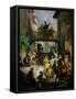 Peasants Dancing at Wedding Party-Angelo Inganni-Framed Stretched Canvas