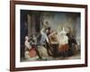 Peasants dancing by an inn-Januarius Zick-Framed Giclee Print