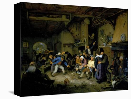 Peasants Dancing in a Tavern, 1659-Adriaen Jansz. Van Ostade-Stretched Canvas