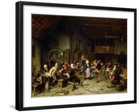 Peasants Dancing in a Tavern, 1675-Adriaen Jansz. Van Ostade-Framed Giclee Print