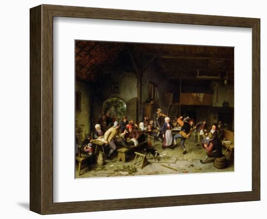 Peasants Dancing in a Tavern, 1675-Adriaen Jansz. Van Ostade-Framed Giclee Print