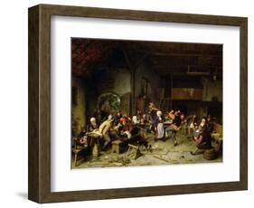 Peasants Dancing in a Tavern, 1675-Adriaen Jansz. Van Ostade-Framed Giclee Print