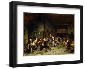 Peasants Dancing in a Tavern, 1675-Adriaen Jansz. Van Ostade-Framed Giclee Print