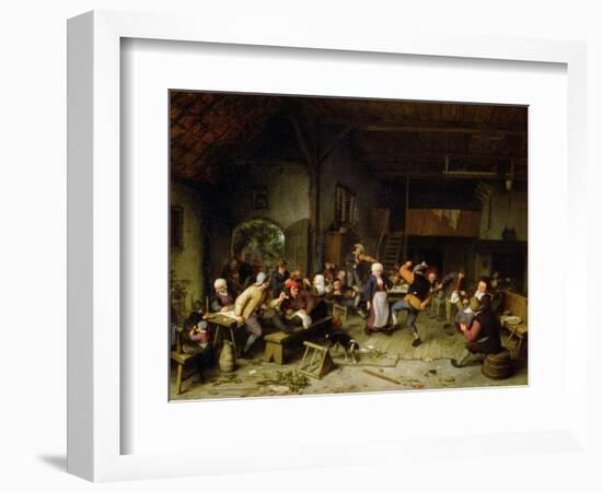 Peasants Dancing in a Tavern, 1675-Adriaen Jansz. Van Ostade-Framed Giclee Print