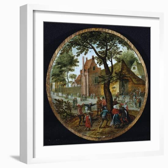 Peasants Dancing Round a Tree in a Village Street, 1625-Hendrik Avercamp-Framed Giclee Print