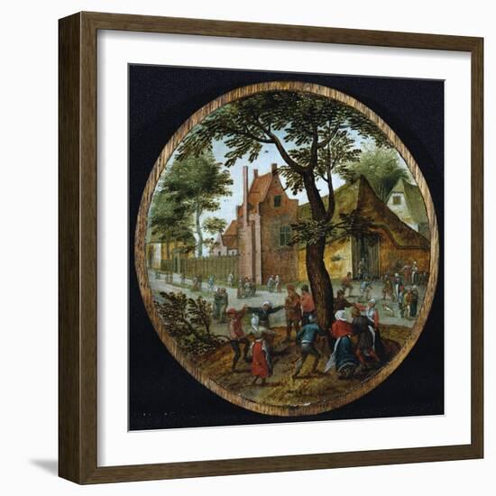 Peasants Dancing Round a Tree in a Village Street, 1625-Hendrik Avercamp-Framed Giclee Print