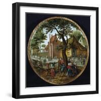 Peasants Dancing Round a Tree in a Village Street, 1625-Hendrik Avercamp-Framed Giclee Print