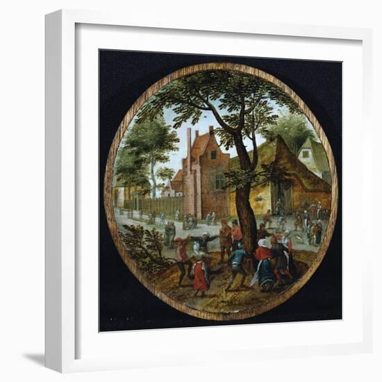 Peasants Dancing Round a Tree in a Village Street, 1625-Hendrik Avercamp-Framed Giclee Print