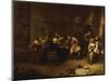 Peasants Drinking and Smoking in an Inn-Gillis Van Tilborch-Mounted Giclee Print