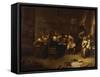 Peasants Drinking and Smoking in an Inn-Gillis Van Tilborch-Framed Stretched Canvas