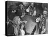 Peasants Drinking Beer in a Village Inn in the Ruthenia Section of the Country-Margaret Bourke-White-Stretched Canvas