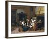 Peasants Eating Waffles in a Tavern on a Feast Day, 1693)-Jan Brueghel the Elder-Framed Giclee Print