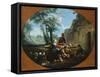 Peasants Feasting in the Roman Campagna-Vincente Carducho-Framed Stretched Canvas