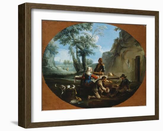 Peasants Feasting in the Roman Campagna-Vincente Carducho-Framed Giclee Print